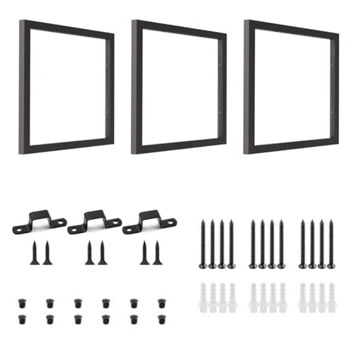 1-Tier Square Shelf Bracket, Wall & Ceiling Mount, 3 Pack - size: 1 Tier Bracket-3 Pack