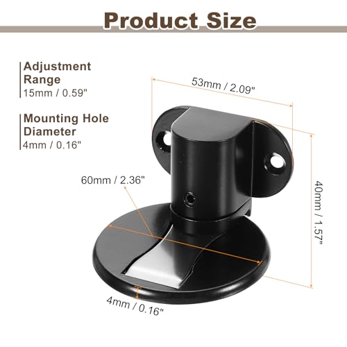 uxcell 2Pcs Magnetic Door Stopper, Silent Magnetic Floor Door Stop, Black - color: Black
