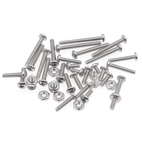 #4-40 UNC 304 Stainless Steel Phillips Pan Head Screw & Hex Nut Kit - size: #4-40UNC