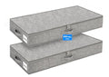 punemi 4 in High Sturdy Low Profile Under Bed Storage, 2 Pack, Grey - color: Grey, size: 2 Pack-4 inch Tall-Structured