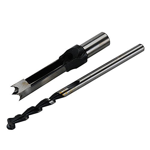 SaferCCTV 6Pcs Wood Square Hole Drill Bits Mortising Chisel Set, Mortise Chisel & Bit Set, Woodworking Mortiser Drill Bit 1/4-Inch, 5/16-Inch, 3/8-Inch, 9/16-Inch, 5/8-Inch, 1/2 -Inch - size: 1/4-Inch - 5/8-Inch