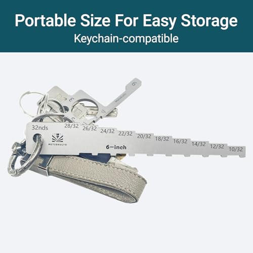 The 6" Brake Pad Measuring Tool,Brake Drum Wear Detection Gauge in 16nds - size: 6"-16nds