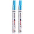 Overseas Light Blue Paint Pens Permanent Markers, 2 Oil Based Makrers - color: Light Blue