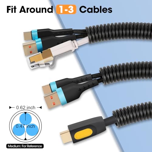 120 FT Wire Loom 1/2 Inch, Split Wire Loom Tubing Wire Conduit, Wire Protector Tubing – Black - color: 1/2" x 120ft-Black