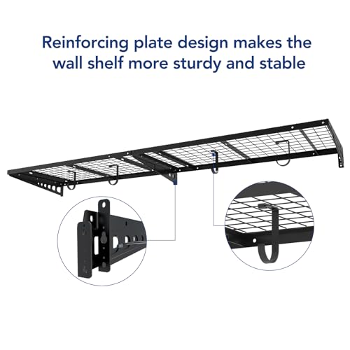 FLEXIMOUNTS 2 Pack 2x4ft Garage Storage with 4 Hooks, Black - size: 2 pack-2x4 ft/ 4hooks