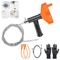 33 Feet Drain Snake Auger, Plumbing Snake Drain Hair Clog Removal Tool, Heavy Duty Toilet Snake Auger, Sink Unclogger Drain Cleaner Tool for Bathroom Kitchen Tub Shower with Gloves