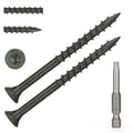 Wood Screws #10 x 2-1/2’’, T25 Star Torx Drive Flat Head Deck Screws, Green, 79Pcs (1lb) - color: Green, size: 10X2-1/2’’