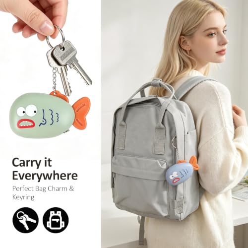 Cute Blue Fish Fashion Measuring Tape 79", Sewing Gifts w/Keychain - color: A7-Blue Fish
