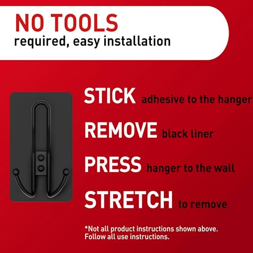 Command X-Large Matte Black Triple Hook, 1-Hook, 3 Strips, Damage-Free Hanging with Adhesive Strips, No Tools Wall Hook for Hanging Decorations in Living Spaces (Pack of 8) - style: (Pack of 8)