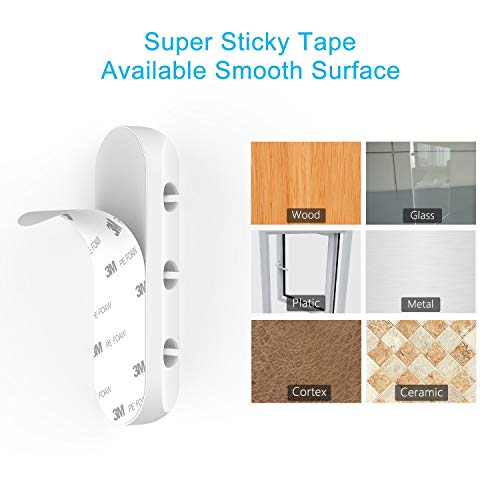 INCHOR Cord Organizer for Desk, White Cable Organizer Cable Clips 2 Pack - color: White