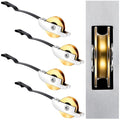 Lounsweer 4 Pcs 1 Inch Steel Screen Door Rollers Replacement, Bent - style: Bent
