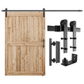SMARTSTANDARD 9 FT Heavy Duty Sturdy Sliding Barn Door Hardware Kit, Black - size: 9 Feet