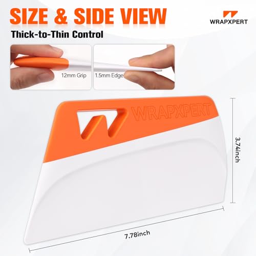 WRAPXPERT Window Film Tools, Window Privacy Film & Peel and Stick Wallpaper Tool Kit, 4-in-1 DIY Starter Set with Smoothing Squeegee, Utility Knife and Blades & 180ml Adjustable Spray Bottle - color: 4-in-1 Set