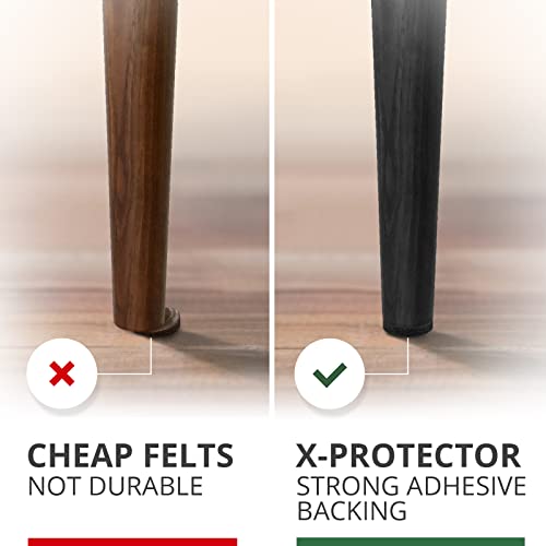 235 pcs Felt Furniture Pads Brown & Black X-Protector! for Hardwood Floors - size: 235 PCS Brown & Black, Round & Square