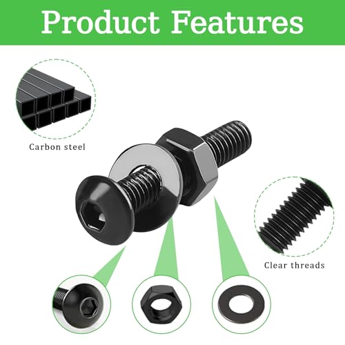 1002Pcs M3 Metric Hex Button Head Fastener Kit, Screws, Nuts & Flat Washers - size: M3x4/6/8/10/14/16/18/20/25-1002Pcs