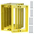 ABS 1/2 Inch Outlet Box Extender, Single Gang, Yellow, 5 Pack - color: Yellow, size: 5 PC