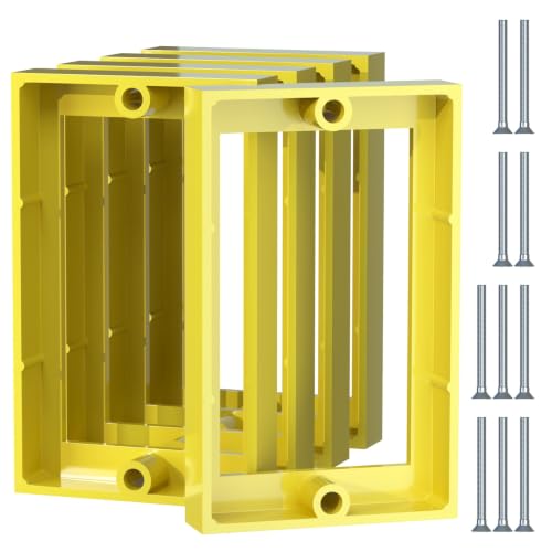 ABS 1/2 Inch Outlet Box Extender, Single Gang, Yellow, 5 Pack - color: Yellow, size: 5 PC