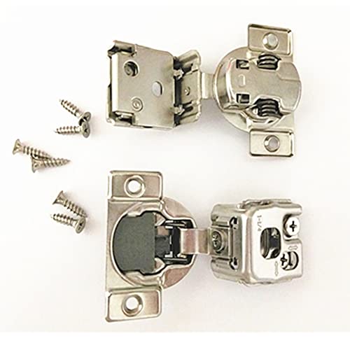 Soft Close 1-1/4" Overlay Cabinet Hinge Cabinet Kitchen Hardware Kitchen Cabinet Door Hinges with Screws 105 Degree 6 Ways 3 Cam Adjustment