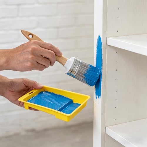 20PCS Paint Brush & Roller Set Furniture Painting Supplies All in One Paint | Include Sponge,Cup,Tray Liner,Mixing Stick and Mini Foam Roller for Home Interior&All Painting