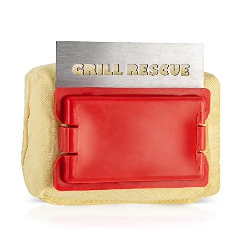 Grill Rescue BBQ Replaceable Scraper Cleaning Head, Bristle Free - Durable and Unique Scraper Tools for Cast Iron or Stainless-Steel Grates, Barbecue Cleaner (Scraper Head) - color: Scraper Head