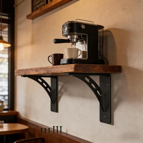 12"x10"x2.5" Heavy Duty Shelf Brackets, Max Load 1100 LBS, Premium Alloy Metal Mantel Support (Set of 2) - Countertop Support - (12 inch x 10 inch) - size: 12 inch x 10 inch