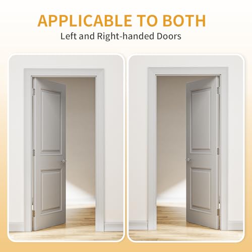 Luxbaro 3 Pack Self Closing Door Hinges 3.5 Inch, Adjustable Tension - color: Brushed Nickel-5/8'', size: 3.5" 3 Pack