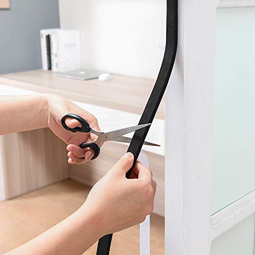 Jucoan 49 Feet Weather Stripping Foam Insulation Tape, 1 Inch Wide x 1/2 Inch Thick Self Adhesive Foam Seal Tape, High Density Door Seal Strip Window - size: 1 In x 1/2 In x 49 Ft