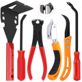 6Pcs Trim Removal Tool with Staple Remover Tool Kit, Nail Puller Baseboard Removal Tool Upholstery Staple Remover Clip Removal Tool Pry Bar Carpet Knife Fastener Remover Tool Kit for Car Wooden Floor