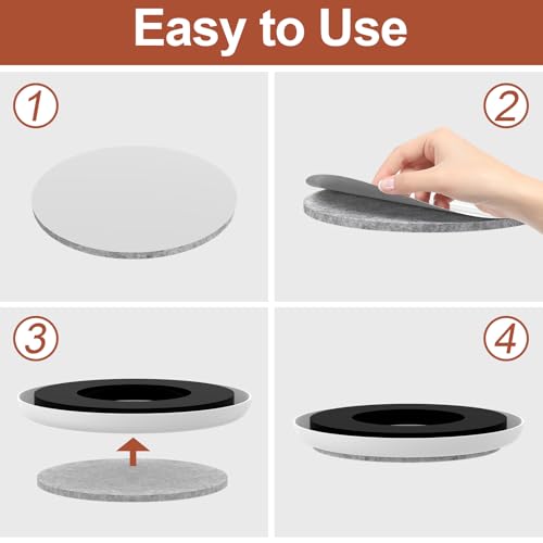 Furniture Sliders for Hardwood Floors - Multi-Surface Moving Sliders - size: 4.3in Round 8+8Pack