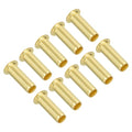 PATIKIL Brass Compression Insert for 1/4" Tube OD, 10 Pack Insert Tube Support Compression Fitting Assortment Kit for Water Oil Air Pipe - size: 0.25 Inch