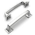 Amerdeco 10 Pack Polished Chrome 3-3/4 Inch(96mm) Hole Centers Kitchen Cabinet Pulls Hardware Kitchen Handles for Cabinets Cupboard Handles Drawer Pulls - color: Polished Chrome, size: 3.75" hole center