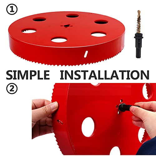 200mm / 7-7/8 inch HSS Bi-Metal Hole Saw Hole Drilling Cutter for Wood - size: 200mm / 7.87 inch