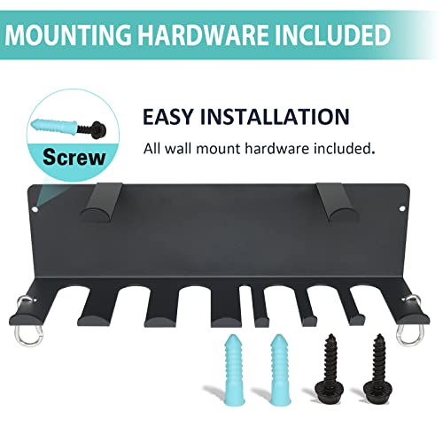 Multi-Purpose Gym Equipment Storage Rack Resistance Bands Storage Hanger Barbell Rack Heavy Duty Gym Rack for Exercise Bands, Lifting Belts and Jump Ropes - color: Double Layer Black