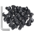 35 Pieces M6 x 8mm Button Head Socket Cap Screws, Thread Pitch 1.0mm, Sutemribor M6 Black Screws, 10.9 Grade Alloy Steel, Black Oxide Finish, Fully Threaded - size: M6 x 8mm, style: Button Head