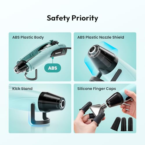 Resiners Heat Gun for Crafting, 350W Mini Heat Gun for Resin Bubbles