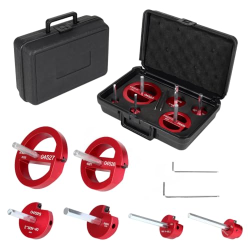 6Pcs PVC Pipe Reamer Kit, PVC Fitting Saver, Plastic Pipe Fitting Reamer Socket Saver Plumbing Tool Includes 3/4, 1, 1 1/2, 2, 3, 4 Inch for Schedule 40 Fits Standard 1/2" Drill
