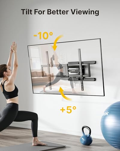monTEK Pre-Assembled Full Motion TV Wall Mount for 43-100 Inch TVs - size: 43"-100" Full Motion