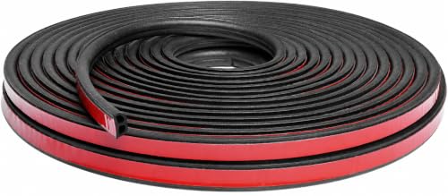 Car Door Rubber Seal Strip, 39.3 FT Double Hollow Weather Stripping - size: 39.3 Feet Long