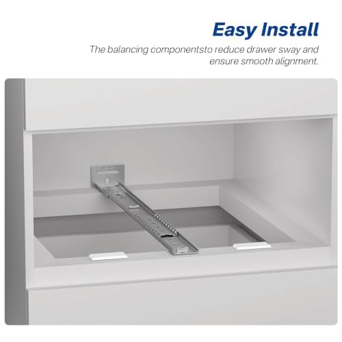 14 Inch Center Mount Drawer Slides 4 Pcs, Heavy Duty Hidden Rails - size: 14 Inch