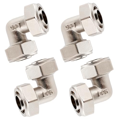 3/4" Air Piping Fittings, 200PSI Elbow Air Line Fittings - size: 4PCS