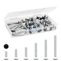130 Pack Black Outlet Screws 6-32 Thread, Wall Plate Screws for Electrical Cover Panel and Switch Plate, Includes Long Outlet Screws in 6 Sizes (3/8", 9/16", 3/4", 1", 1/2", 1-1/4") (Black) - color: black