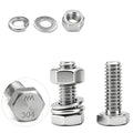 30 Sets 1/4-20x3/4 Bolt and Nut Set, Flat & Lock Washers Included,120PCS | 304 Stainless Steel 1/4-20 Bolt, Precision Fasteners Mechanical Assembly Equipment Repair & DIY - size: 1/4x3/4"-30sets