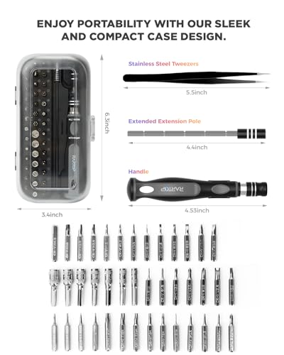 Precision Screwdriver Set, 48 in 1 Mini Screwdriver Set Tool - color: Black, size: 48