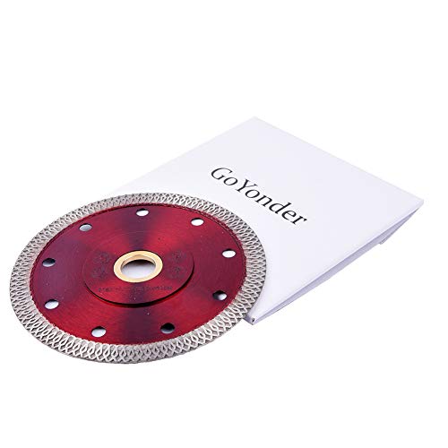 GoYonder 4.5 Inch Super Thin Diamond Saw Blade for Cutting Porcelain Tiles,Granite Marble Ceramics (4.5" -Red) - size: 4.5"-Red