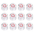 HARFINGTON 12pcs Circular Bubble Spirit Level 8x5.5mm Mini Round Bubble Spirit Level Little Measuring Layout Tools for TV Industrial Carpentry Picture Frame, White/Red - color: White/Red, size: 8x5.5mm