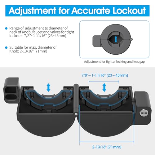 AST Adjustable Door Knob Cover with High Security Cylinder and 3 Brass Keys - color: Matte black with brass Keys