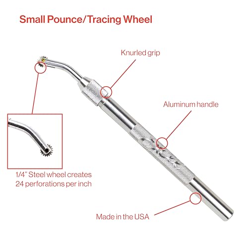 Excel Blades Pounce Wheel1/4-Inch Stainless Steel, Aluminum Handles - color: 1/4 Inch