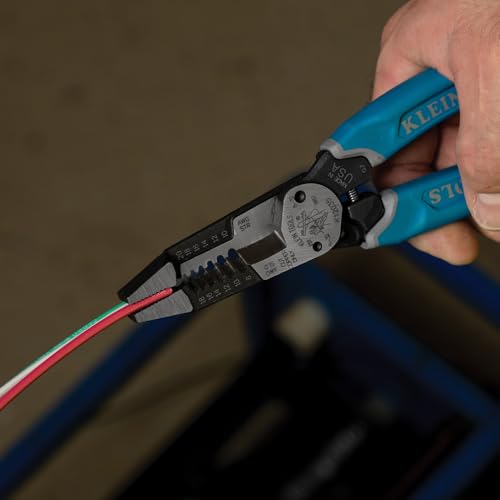 Klein Tools K12035 Klein-Kurve Wire Cutters, Made in USA, Heavy Duty Wire Stripping Tool - size: Wire Stripper