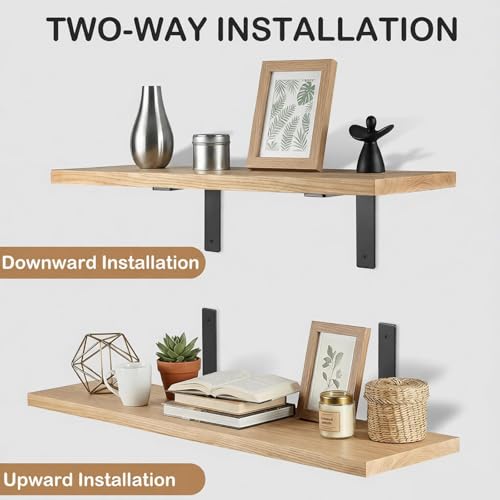 10 Inch Heavy Duty Floating Shelf L Brackets, 160 lbs, 4 Pack - size: 10x6"(4pcs)
