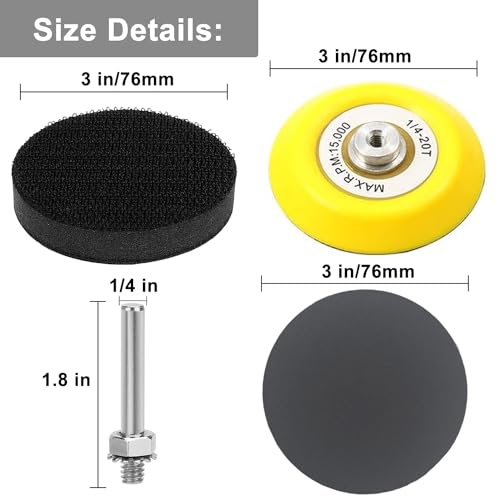 140 Pcs 3 Inch Sanding Discs Kit, Drill Sanding Attachment, 120-5000 Grit - style: 3 Inch 140PCS 120-5000 Grit